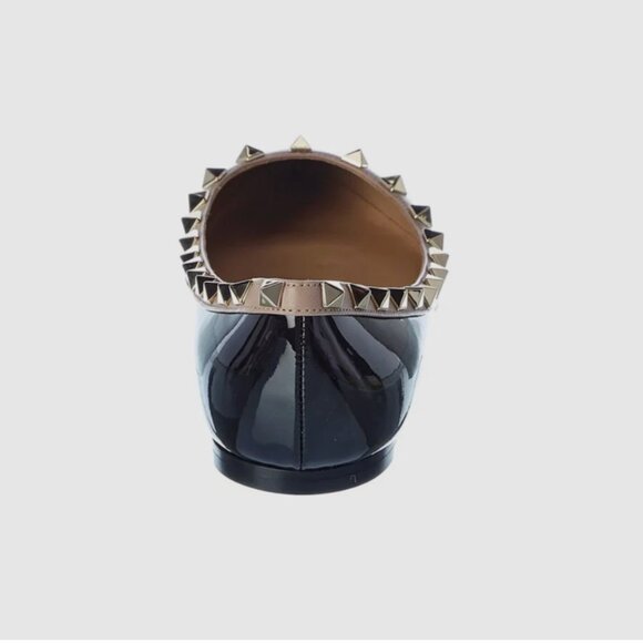 Authentic Valentino Garavani Rockstud Pointy Ballet Flats - US 6 (EU 36) - Black - Picture 10 of 10